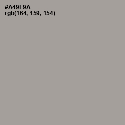 #A49F9A - Dusty Gray Color Image