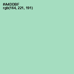 #A4DDBF - Moss Green Color Image