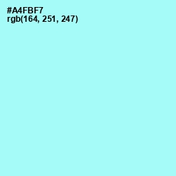 #A4FBF7 - Ice Cold Color Image