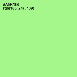 #A5F78B - Mint Green Color Image