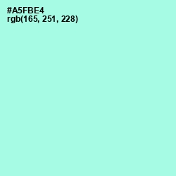 #A5FBE4 - Ice Cold Color Image