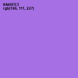 #A66FE3 - Medium Purple Color Image