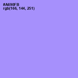 #A690FB - Dull Lavender Color Image