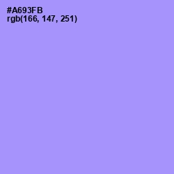 #A693FB - Dull Lavender Color Image