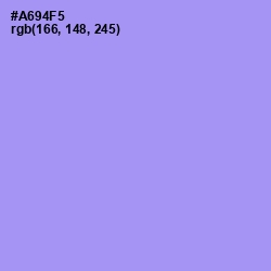 #A694F5 - Dull Lavender Color Image