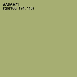 #A6AE71 - Green Smoke Color Image