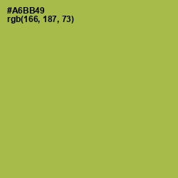 #A6BB49 - Olive Green Color Image