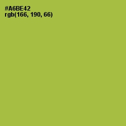 #A6BE42 - Olive Green Color Image