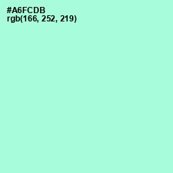 #A6FCDB - Magic Mint Color Image