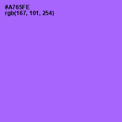 #A765FE - Medium Purple Color Image