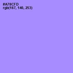 #A78CFD - Dull Lavender Color Image