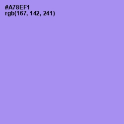 #A78EF1 - Dull Lavender Color Image