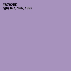 #A792BD - Amethyst Smoke Color Image