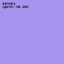 #A794F0 - Dull Lavender Color Image