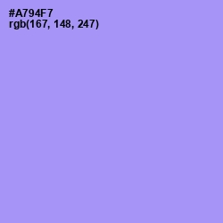 #A794F7 - Dull Lavender Color Image