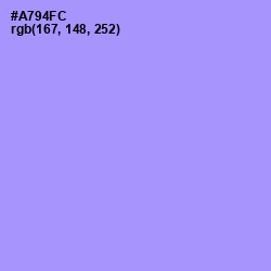 #A794FC - Dull Lavender Color Image