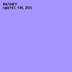 #A794FF - Dull Lavender Color Image