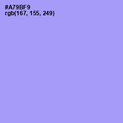#A79BF9 - Dull Lavender Color Image