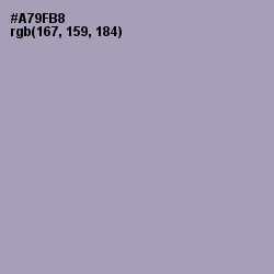 #A79FB8 - Amethyst Smoke Color Image
