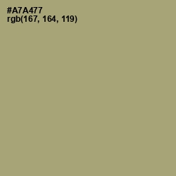#A7A477 - Green Smoke Color Image