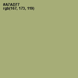 #A7AD77 - Green Smoke Color Image