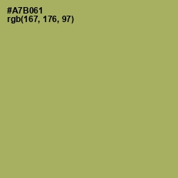 #A7B061 - Green Smoke Color Image