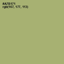 #A7B171 - Green Smoke Color Image