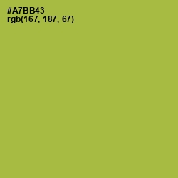 #A7BB43 - Olive Green Color Image