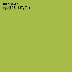 #A7BB47 - Olive Green Color Image