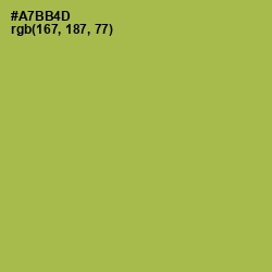 #A7BB4D - Olive Green Color Image