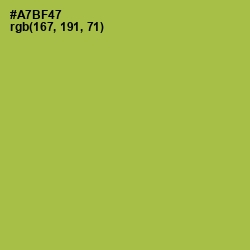 #A7BF47 - Olive Green Color Image