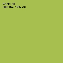 #A7BF4F - Olive Green Color Image