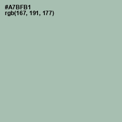 #A7BFB1 - Tower Gray Color Image