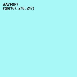 #A7F8F7 - Ice Cold Color Image