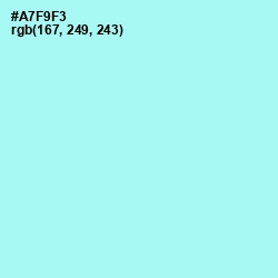 #A7F9F3 - Ice Cold Color Image