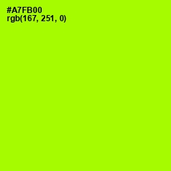 #A7FB00 - Lime Color Image