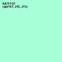 #A7FFD7 - Magic Mint Color Image