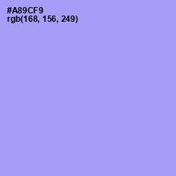 #A89CF9 - Dull Lavender Color Image
