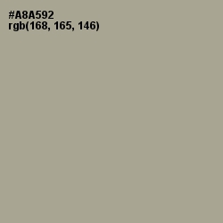 #A8A592 - Gray Olive Color Image