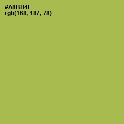#A8BB4E - Olive Green Color Image