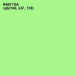 #A8F78A - Mint Green Color Image