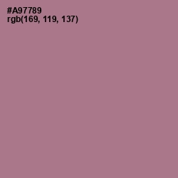 #A97789 - Turkish Rose Color Image