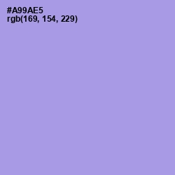 #A99AE5 - Dull Lavender Color Image
