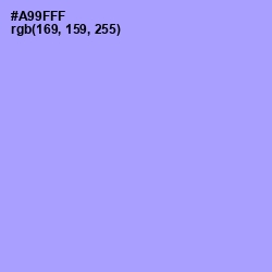 #A99FFF - Dull Lavender Color Image