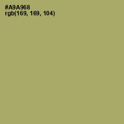 #A9A968 - Green Smoke Color Image