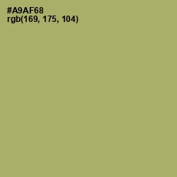 #A9AF68 - Green Smoke Color Image
