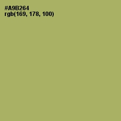 #A9B264 - Green Smoke Color Image