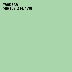 #A9D6AA - Moss Green Color Image