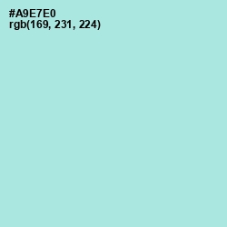 #A9E7E0 - Blizzard Blue Color Image