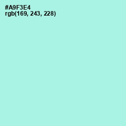 #A9F3E4 - Ice Cold Color Image